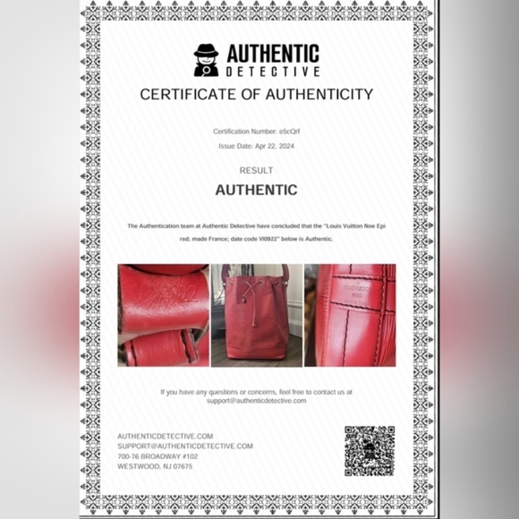 Louis Vuitton Red Epi Noe Large Bucket Bag Leather - Picture 2 of 16